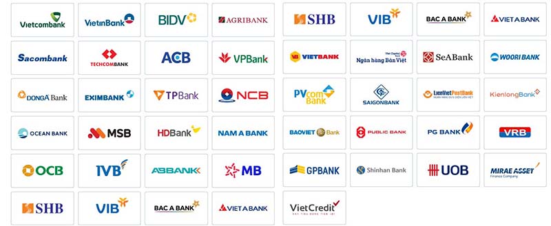 Danh sách các ngân hàng hỗ trợ thanh toán TTR